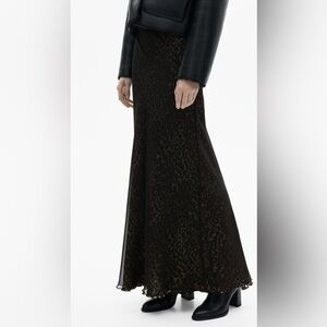 MANGO Rocio Leopard Print Maxi Skirt in Size XLarge